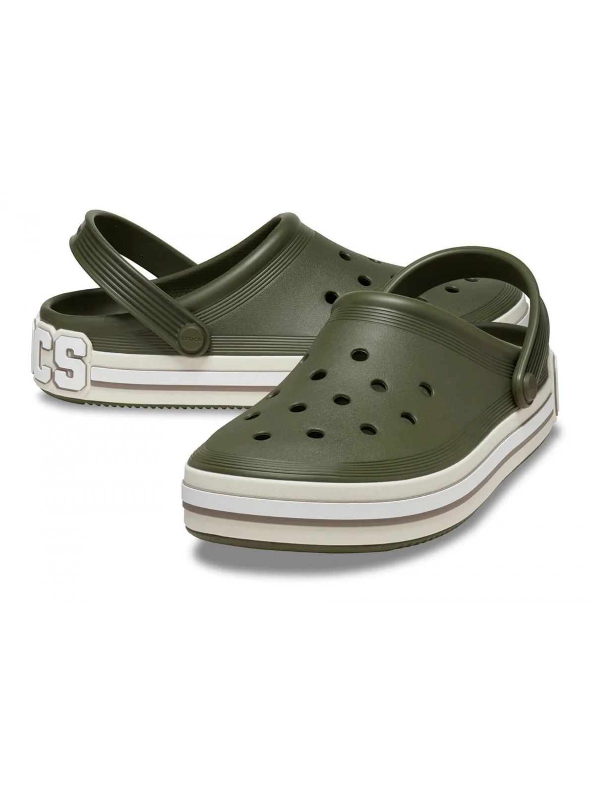 CROCS Ciabatta Unisex adulto Off Court Logo Clog 209651 309 Verde - Image 3