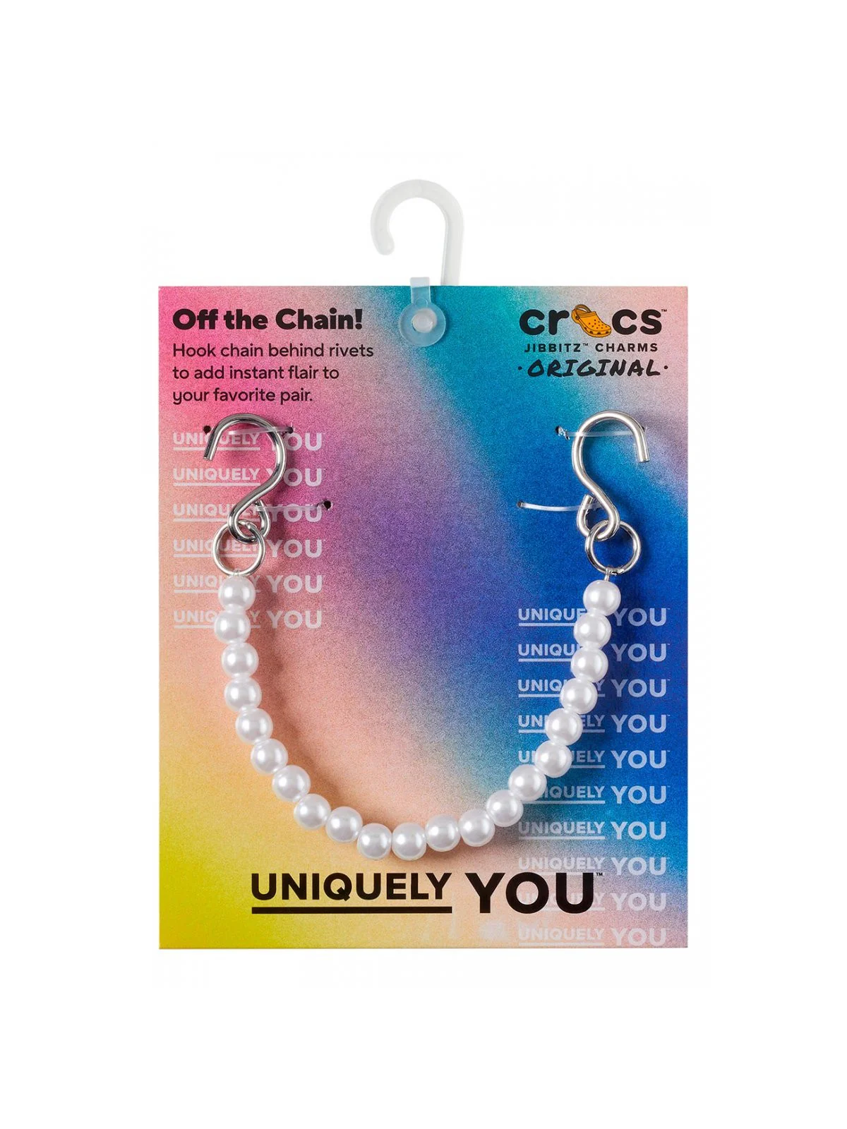 CROCS JIBBITZ Donna Pearl Strap Chain CR.4251 JIB Bianco - Image 3