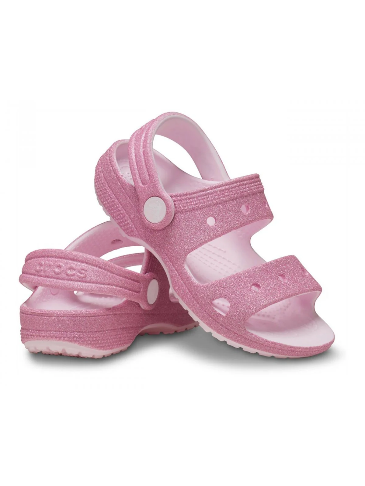 CROCS Sandalo Bambine e ragazze Classic Crocs Glitter Sandal T 207983 6ZW PINK MILK - Image 3