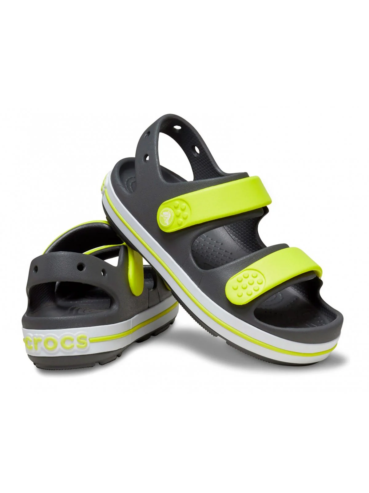 CROCS Sandalo Bamnini e ragazzi Crocband Cruiser Sandal K 209423 1NJ SLATE GREY/ ACIDITY - Image 3