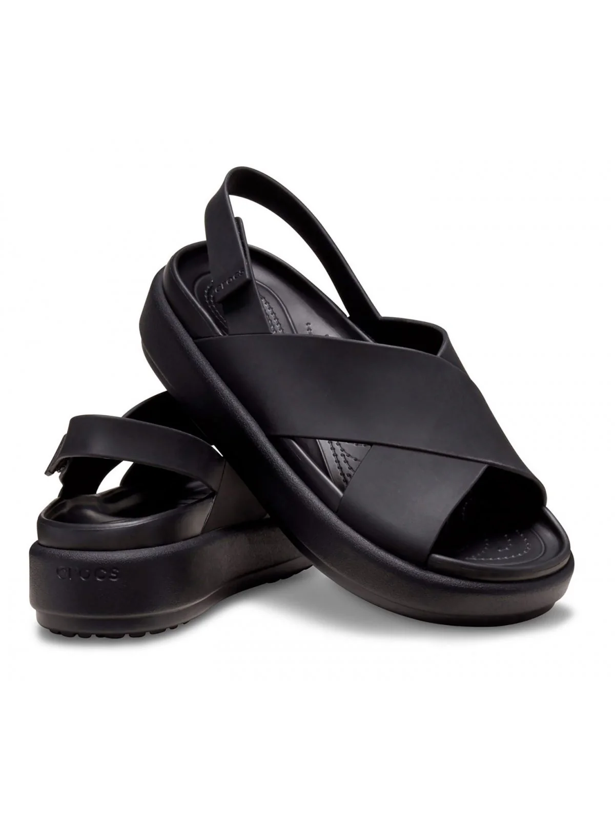 CROCS Sandalo Donna Brooklyn Luxe Cross Strap W 209407 060 Nero - Image 3