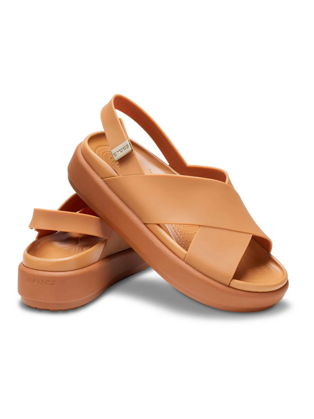 CROCS Sandalo Donna Brooklyn Luxe Cross Strap W 209407 2U3 Beige - Image 3