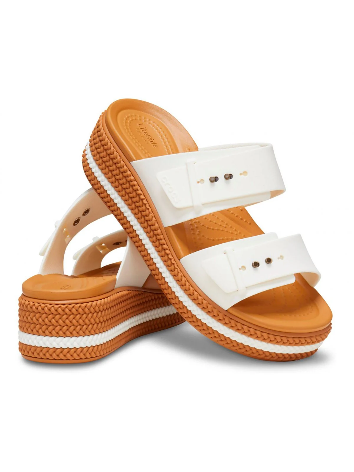 CROCS Sandalo Donna Brooklyn Woven Buckle W 209978 0WV  CHALK - Image 3