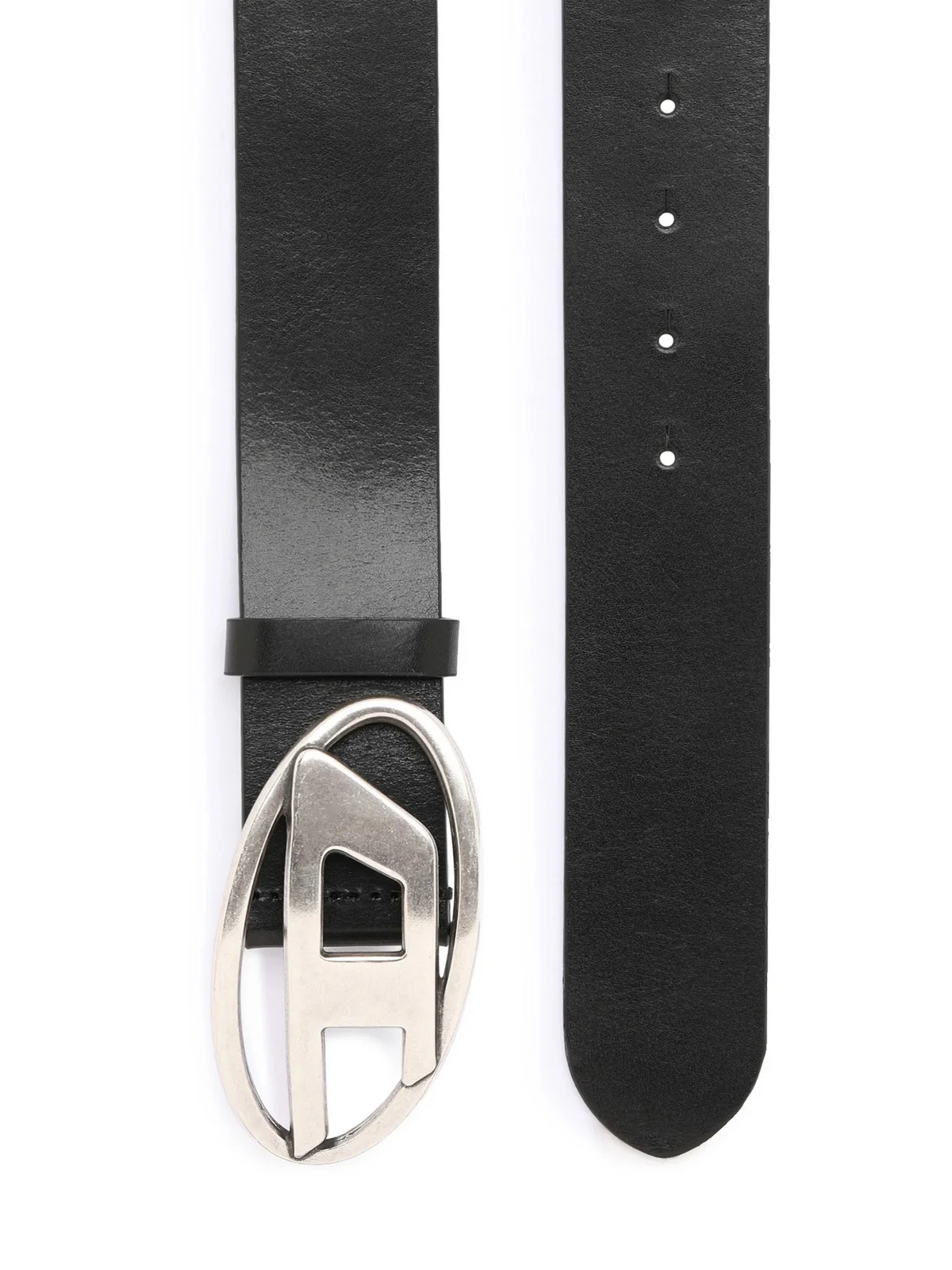 DIESEL Cintura Uomo OVAL D LOGO B-1DR BELT X08516 PR666 T8013 001 - BLACK - Image 3
