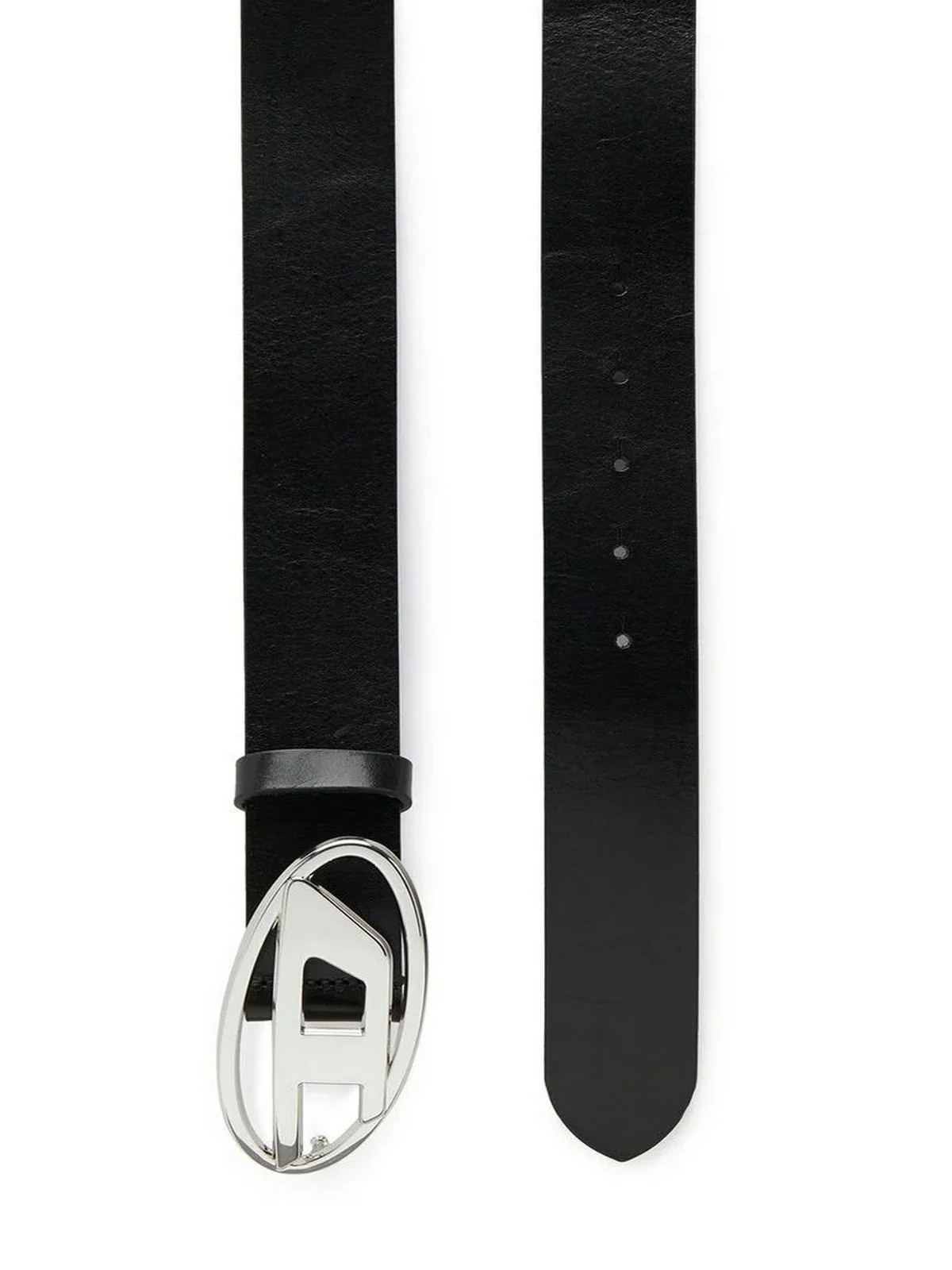 DIESEL Cintura Uomo OVAL D LOGO B-1DR W BELT X08727 PR666 H6528 001 - BLACK - Image 3