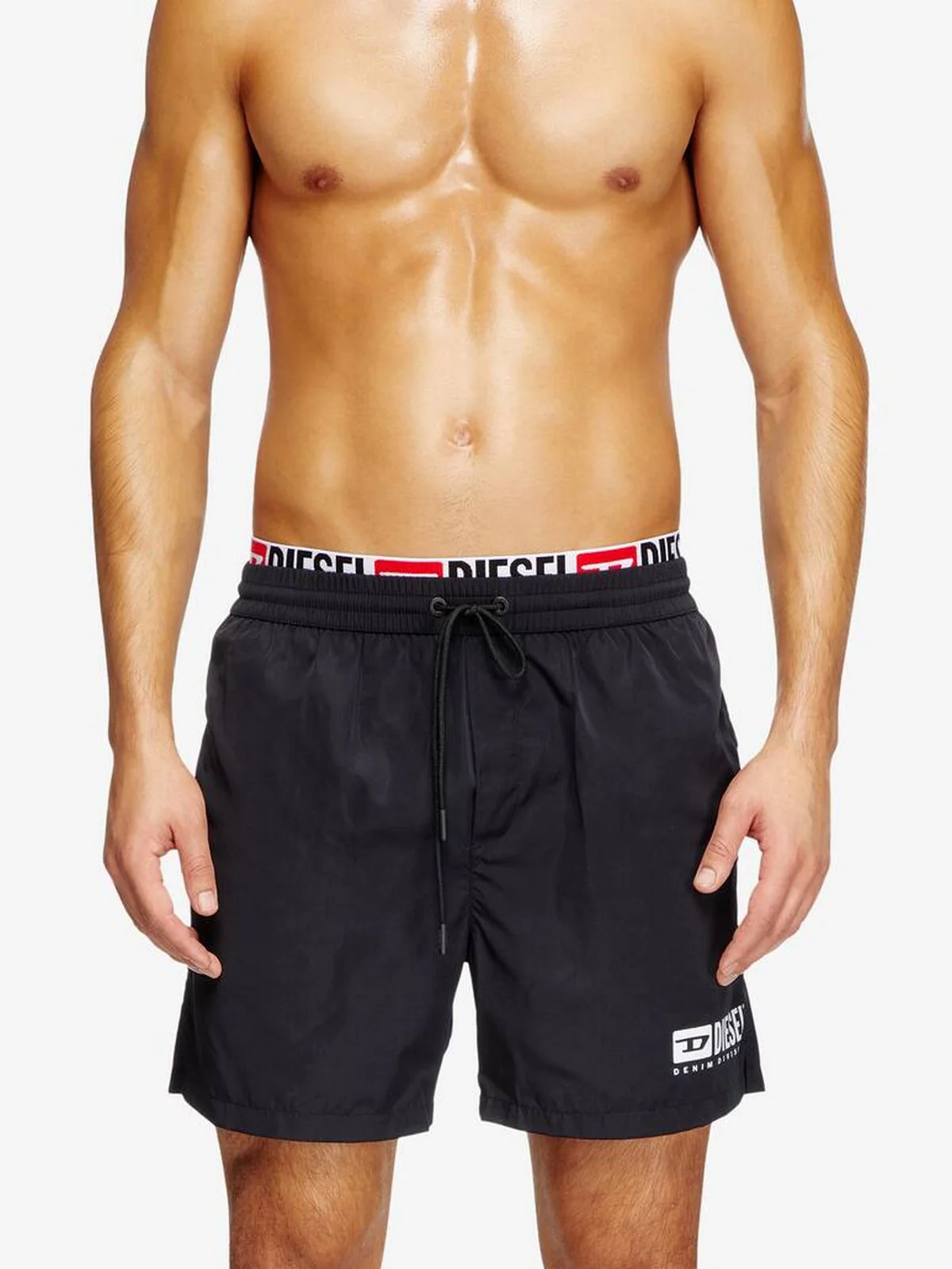 DIESEL Costume da bagno Uomo VISPER-41-D-CORE BOXERS A16301 0NJAS E0013 014 - BLACK/WHITE - Image 2