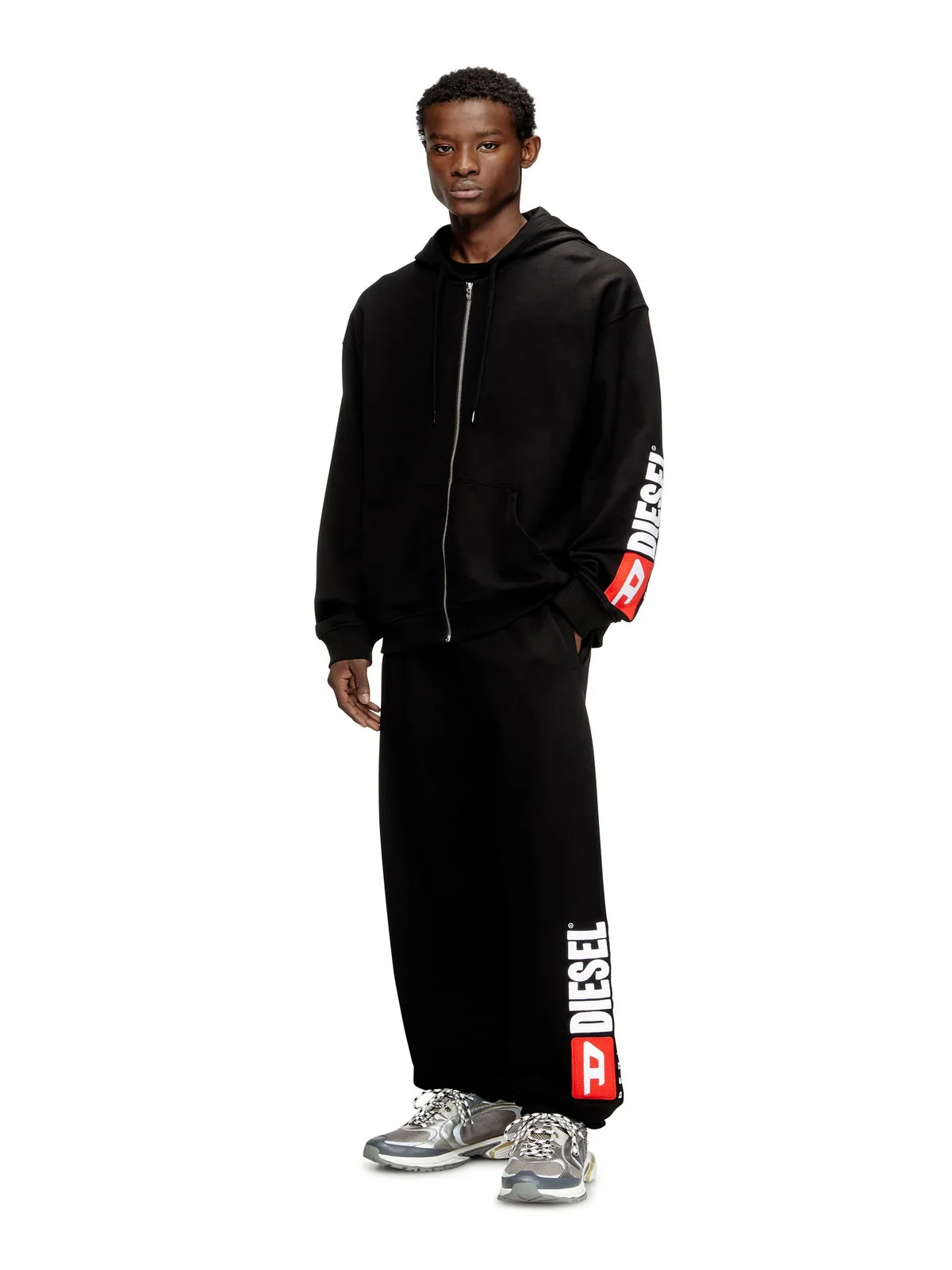 DIESEL Felpa Uomo S-BOXT-ZIP-HOOD-DIV FELPA A20022 0GEAD 9XX 004 - DEEP/BLACK - Image 4