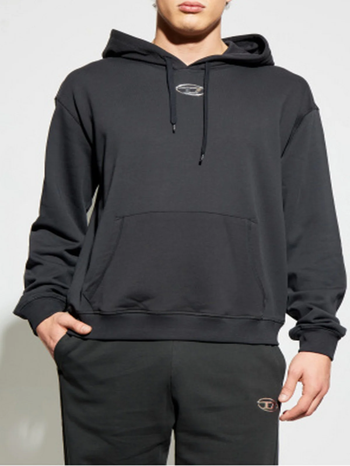 DIESEL Felpa Uomo S-NORM-HOOD-IOD FELPA A20447 0BKBW 900 001 - BLACK - Image 4