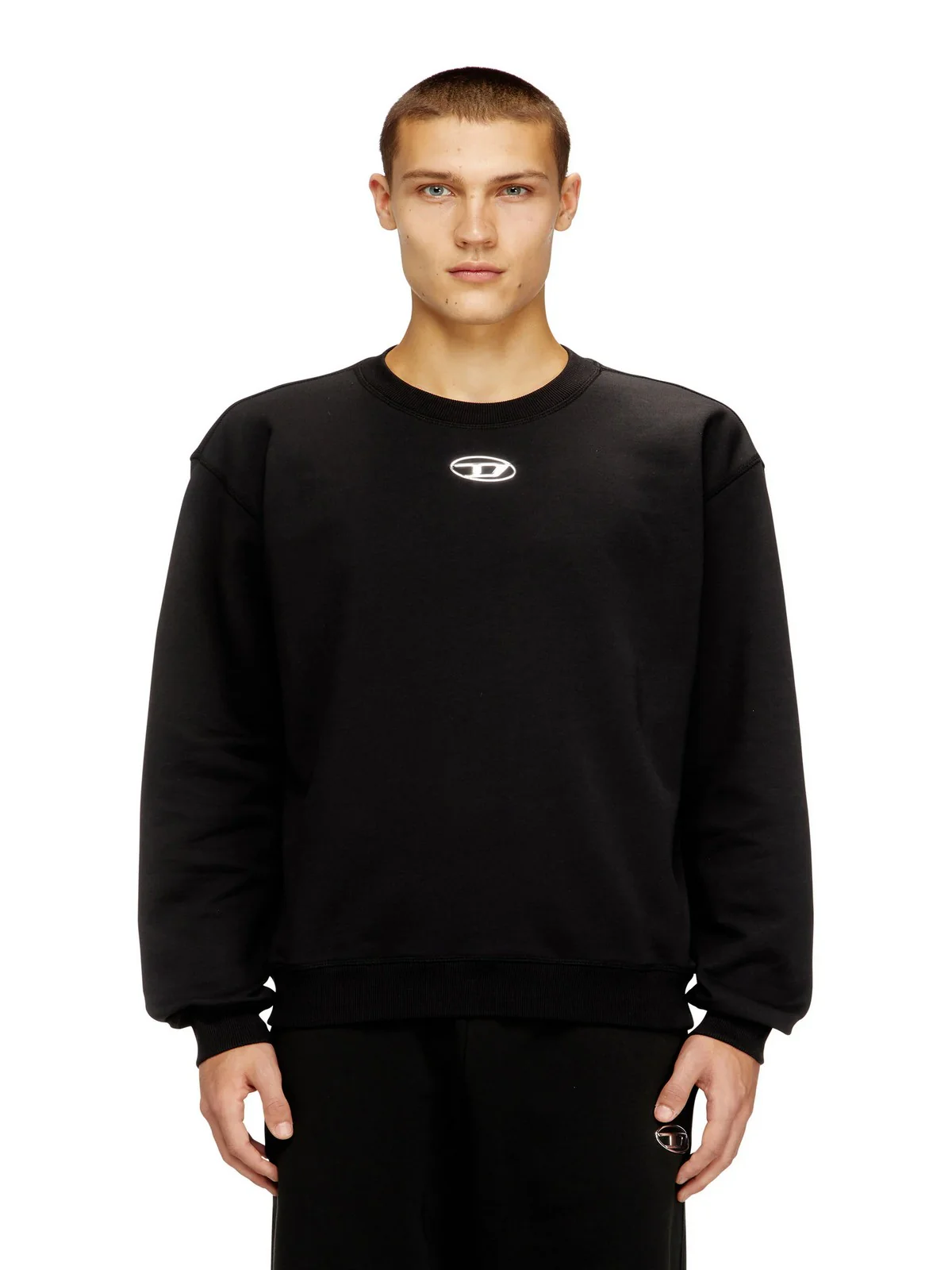 DIESEL Felpa Uomo S-NORM-IOD FELPA A20446 0BKBW 900 001 - BLACK - Image 2