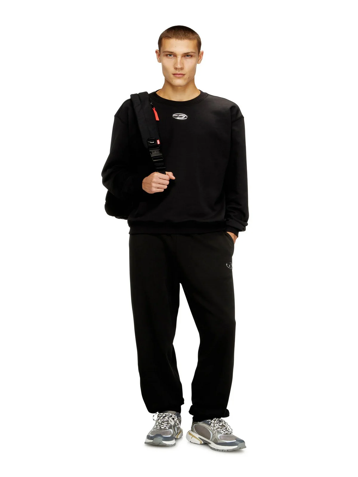 DIESEL Felpa Uomo S-NORM-IOD FELPA A20446 0BKBW 900 001 - BLACK - Image 4