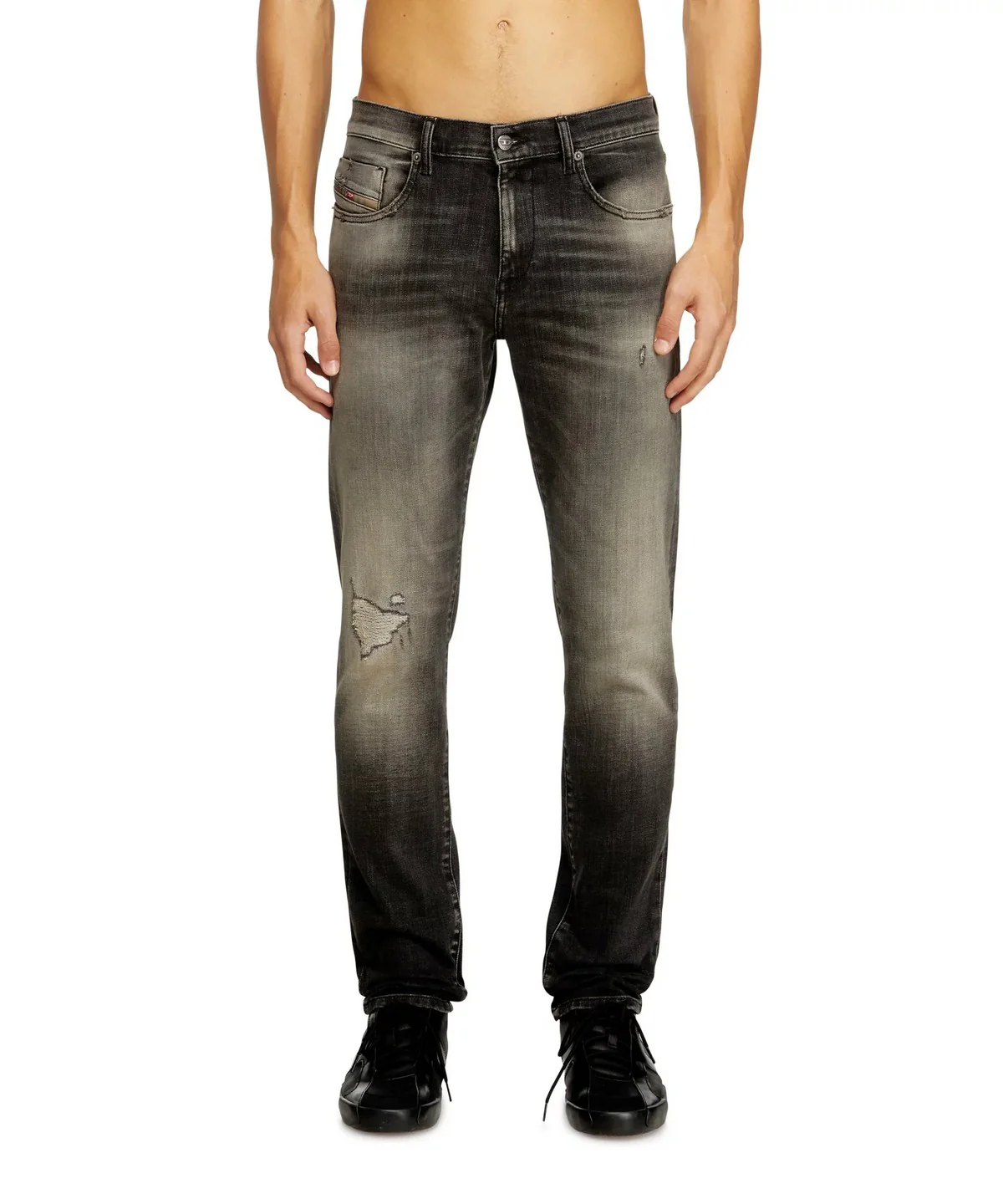 DIESEL Jeans Uomo 2019 D-STRUKT L.30 PANTALONI A03562 09N59 02 008 - BLACK/DENIM - Image 2