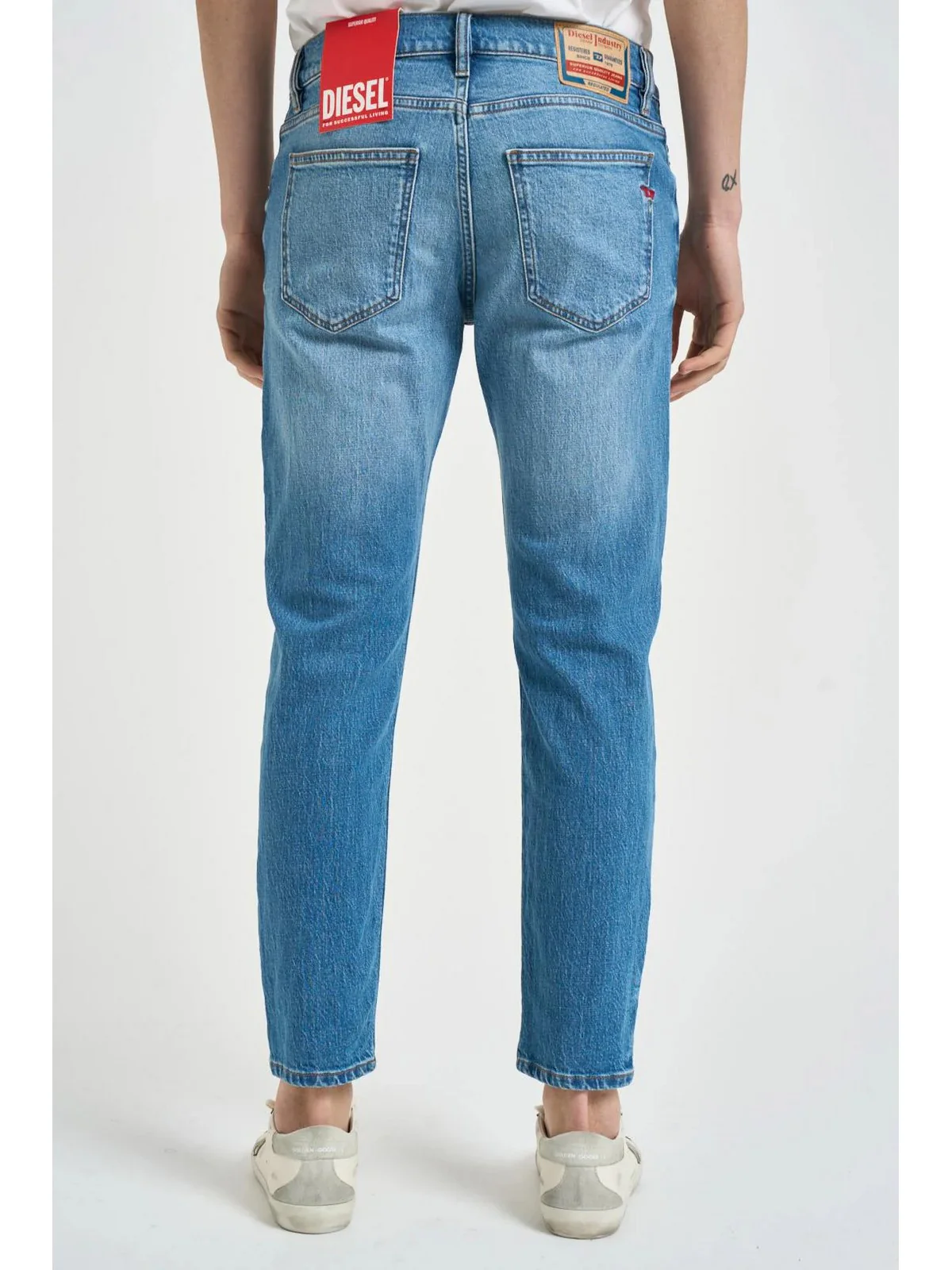 DIESEL Jeans Uomo 2019 D-STRUKT L.30 PANTALONI A03562 0ADBK 01 900 - DENIM - Image 5