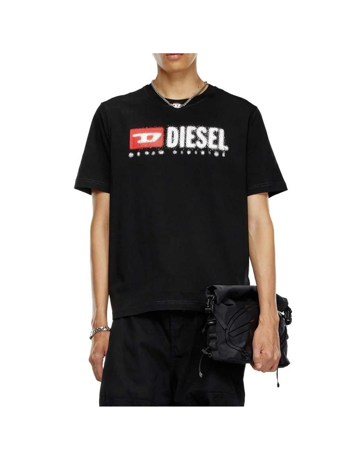 DIESEL T-shirt Bambini e ragazzi  J02475 00YI9 K900 Nero - Image 2