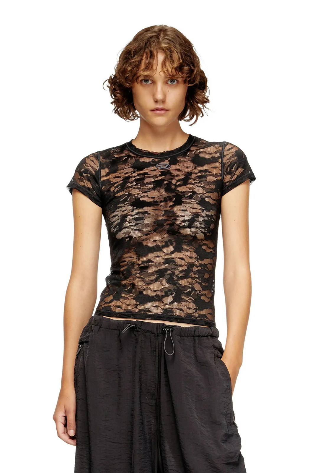 DIESEL T-shirt Donna KASIA-UTLT MAGLIETTA A18315 0DRAK 900 009 - EBONY - Image 2