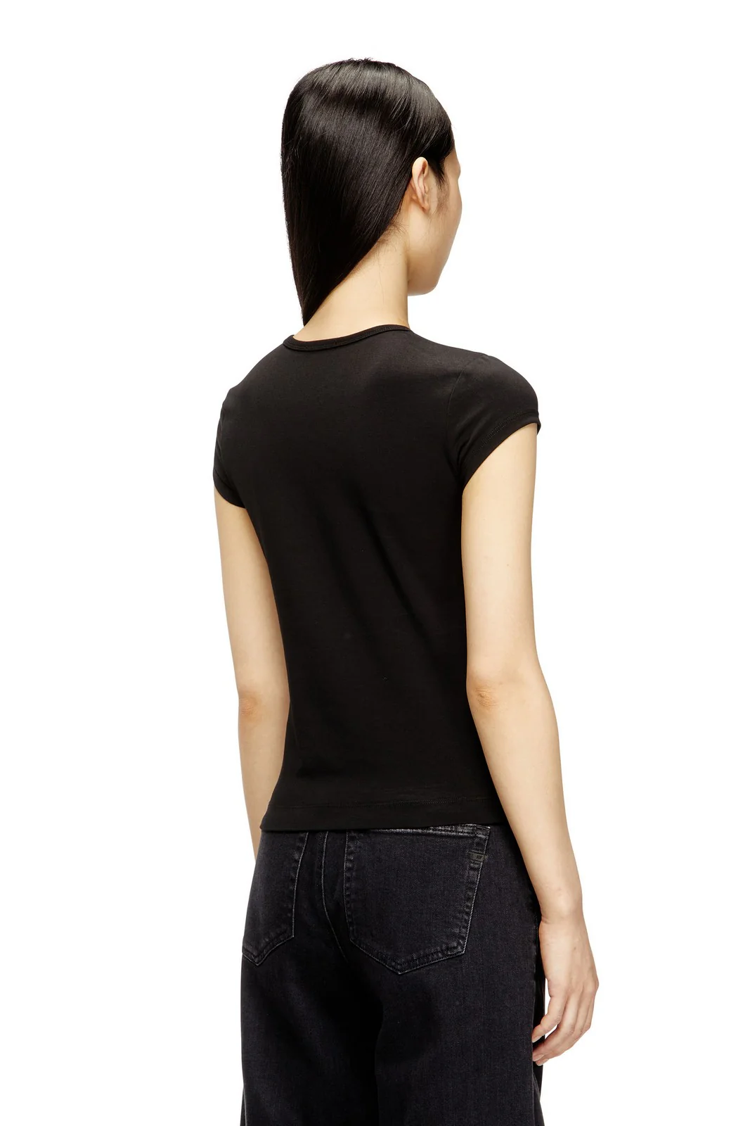 DIESEL T-shirt Donna T-ANGIE-OD MAGLIETTA A19912 0AFAA 9XX 004 - DEEP/BLACK - Image 3