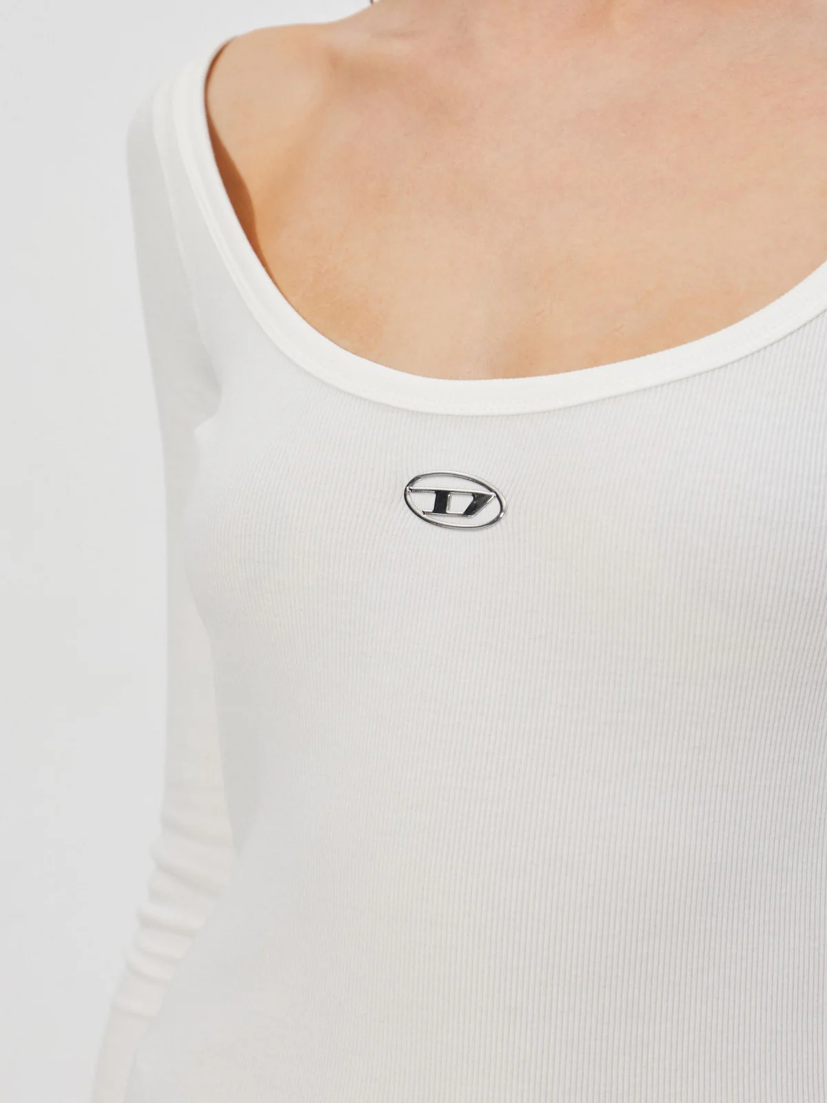 DIESEL T-shirt Donna T-BAL-OD TOP A19909 0JMBA 141 104 - OFF/WHITE - Image 3