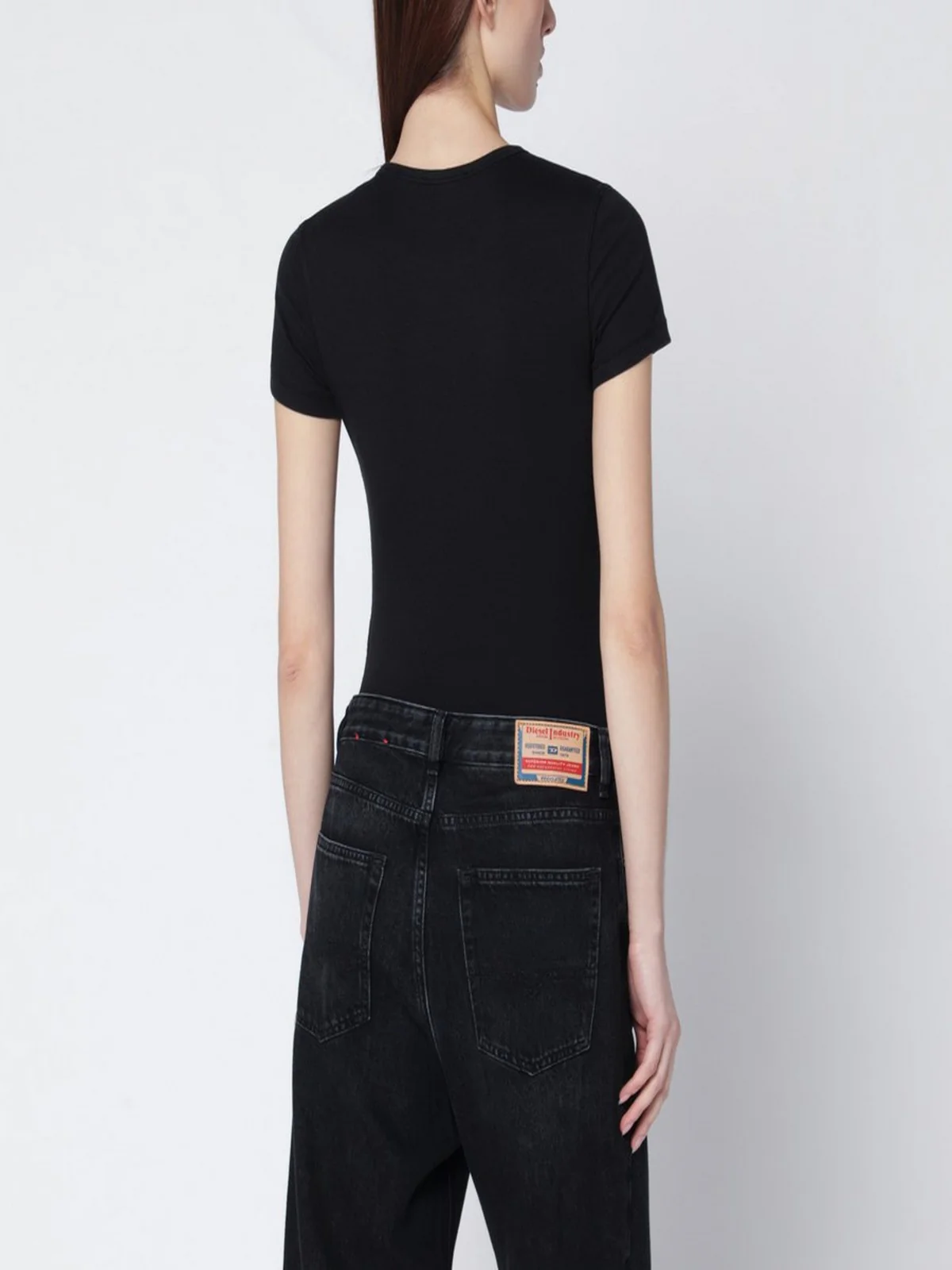 DIESEL T-shirt Donna T-ELE-LONG-OD TOP A19910 0JMBA 900 001 - BLACK - Image 3