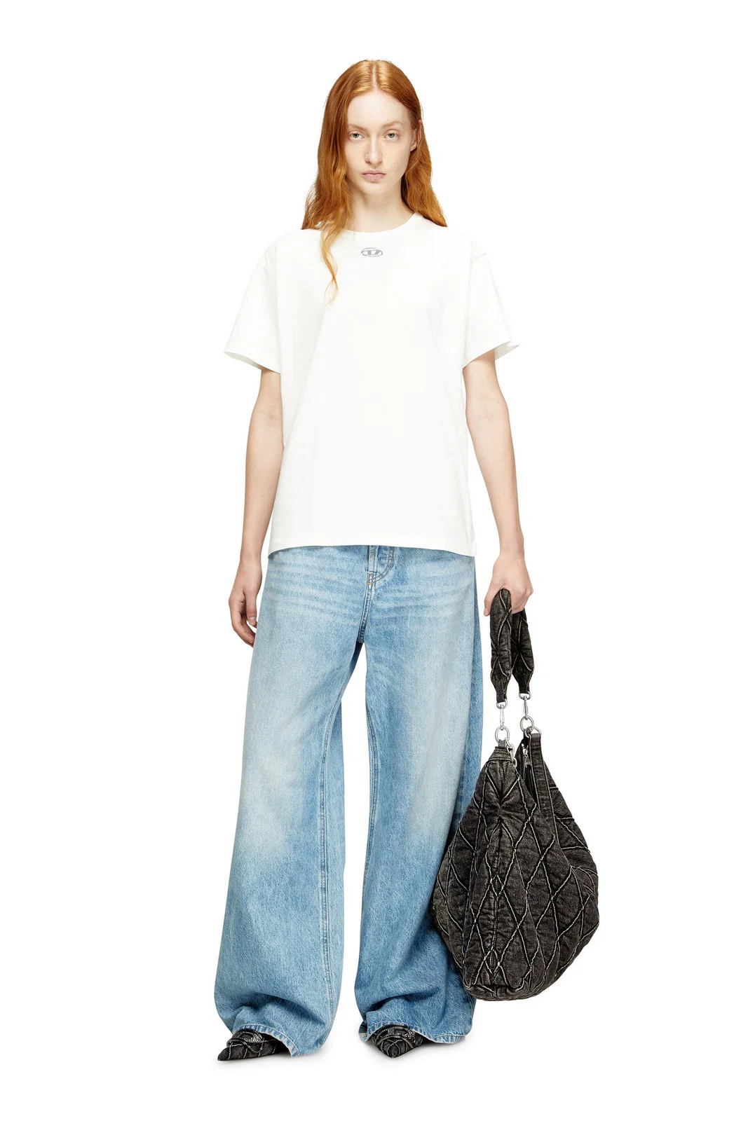 DIESEL T-shirt Donna T-NORMY-OD-S1 MAGLIETTA A20399 0JMBB 141 104 - OFF/WHITE - Image 3