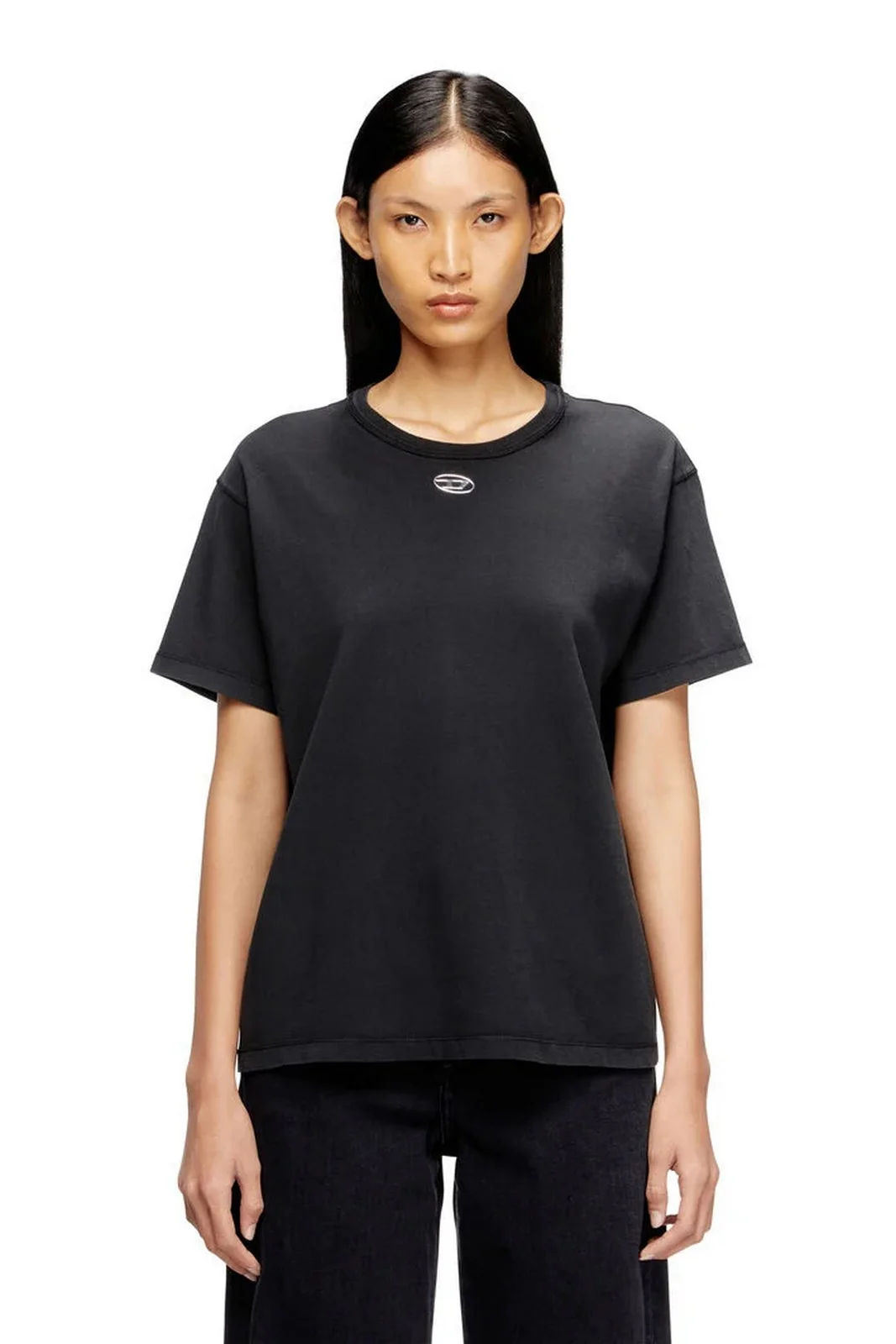 DIESEL T-shirt Donna T-NORMY-OD-S1 MAGLIETTA A20399 0JMBB 900 001 - BLACK - Image 2