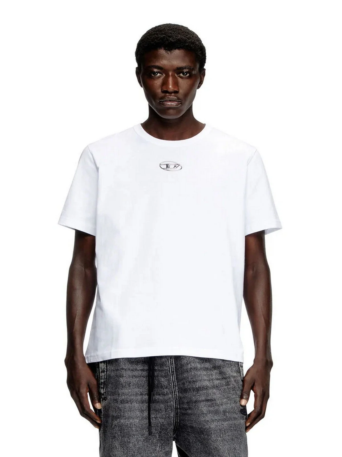 DIESEL T-shirt Uomo T-ADJUST-OD MAGLIETTA A17880 0CLBR 100 100 - WHITE - Image 2