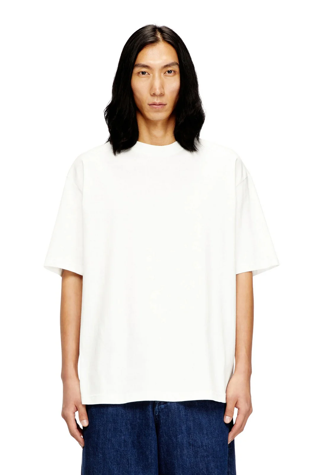 DIESEL T-shirt Uomo T-BOGGY-MEGOVAL-D MAGLIETTA A11302 0HGAM 100 Bianco - Image 4