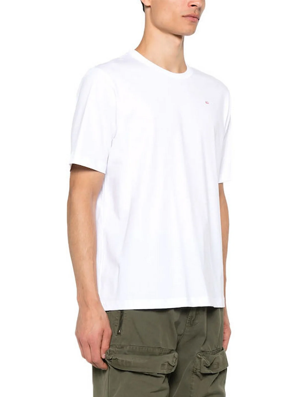 DIESEL T-shirt Uomo T-NORM-MICRODIV MAGLIETTA A20198 0NIAX 100 100 - WHITE - Image 2