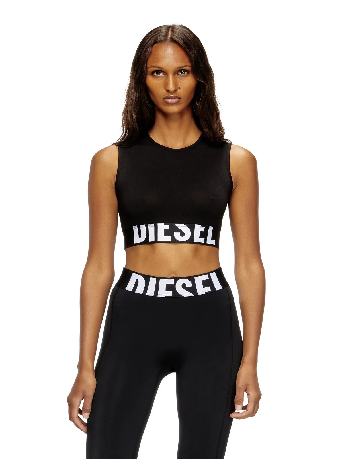 DIESEL Top Donna ADA-D-POP Tank A17661 0HMAU 9XX 001 - BLACK - Image 4