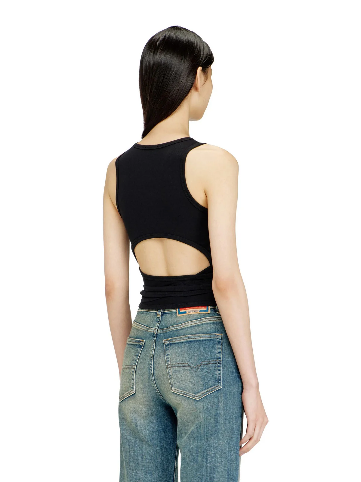 DIESEL Top Donna T-ANKY-TAIL-S1 TOP A21019 0EJAI 9XX 004 - DEEP/BLACK - Image 3