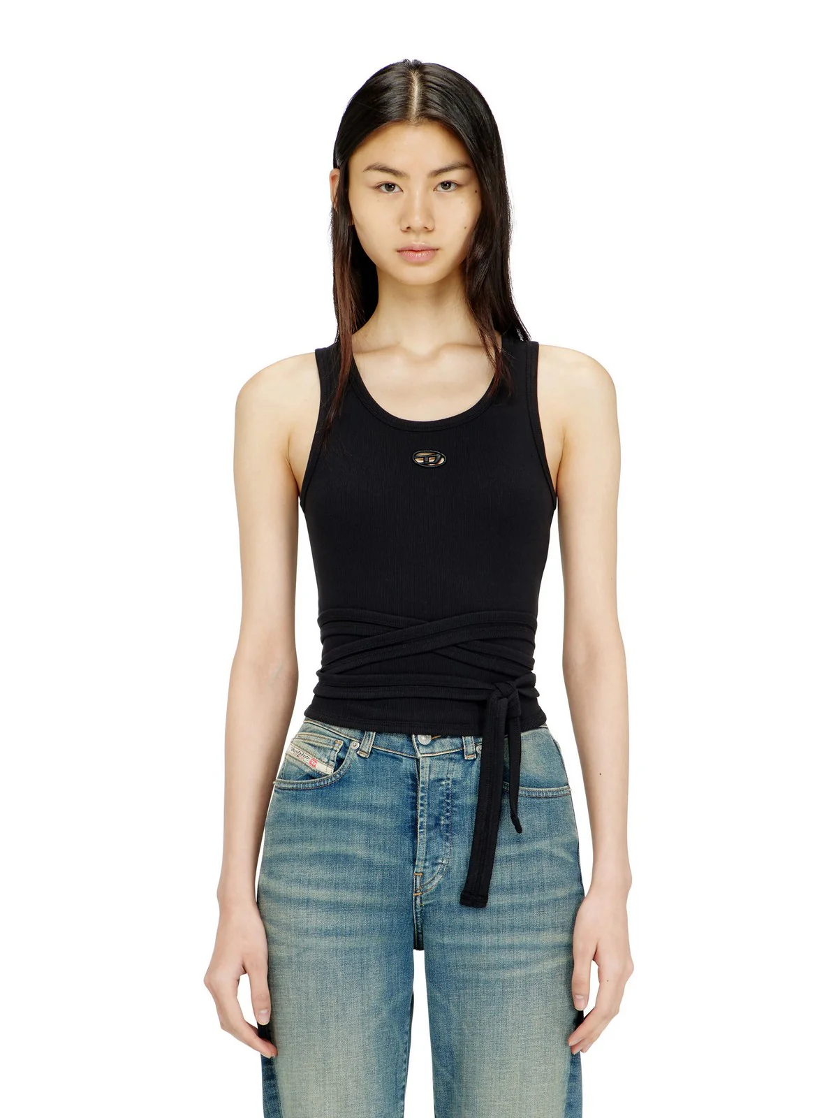 DIESEL Top Donna T-ANKY-TAIL-S1 TOP A21019 0EJAI 9XX 004 - DEEP/BLACK - Image 4