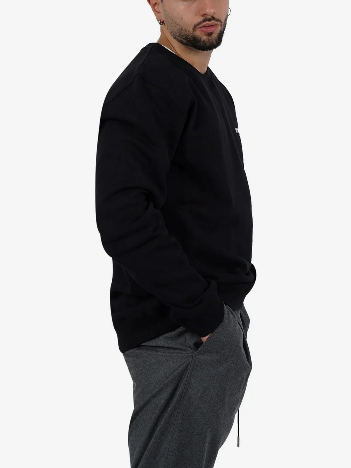 DONDUP Felpa Uomo FELPA UF641 KF0196U HY4 999 Nero - Image 3