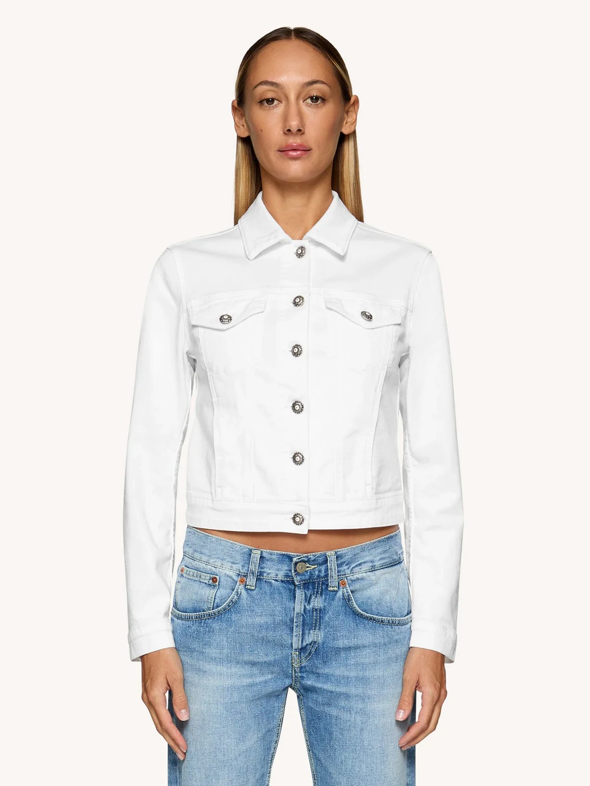 DONDUP Giubbino Donna DJ460 BS0030Y PTDW 000 Bianco - Image 2