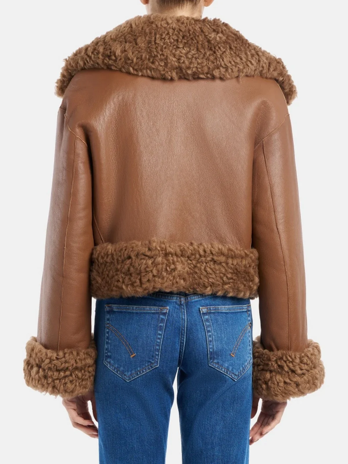 DONDUP Giubbino Donna  DJ709 PL0389D XXX 430 CARAMELLO - Image 4