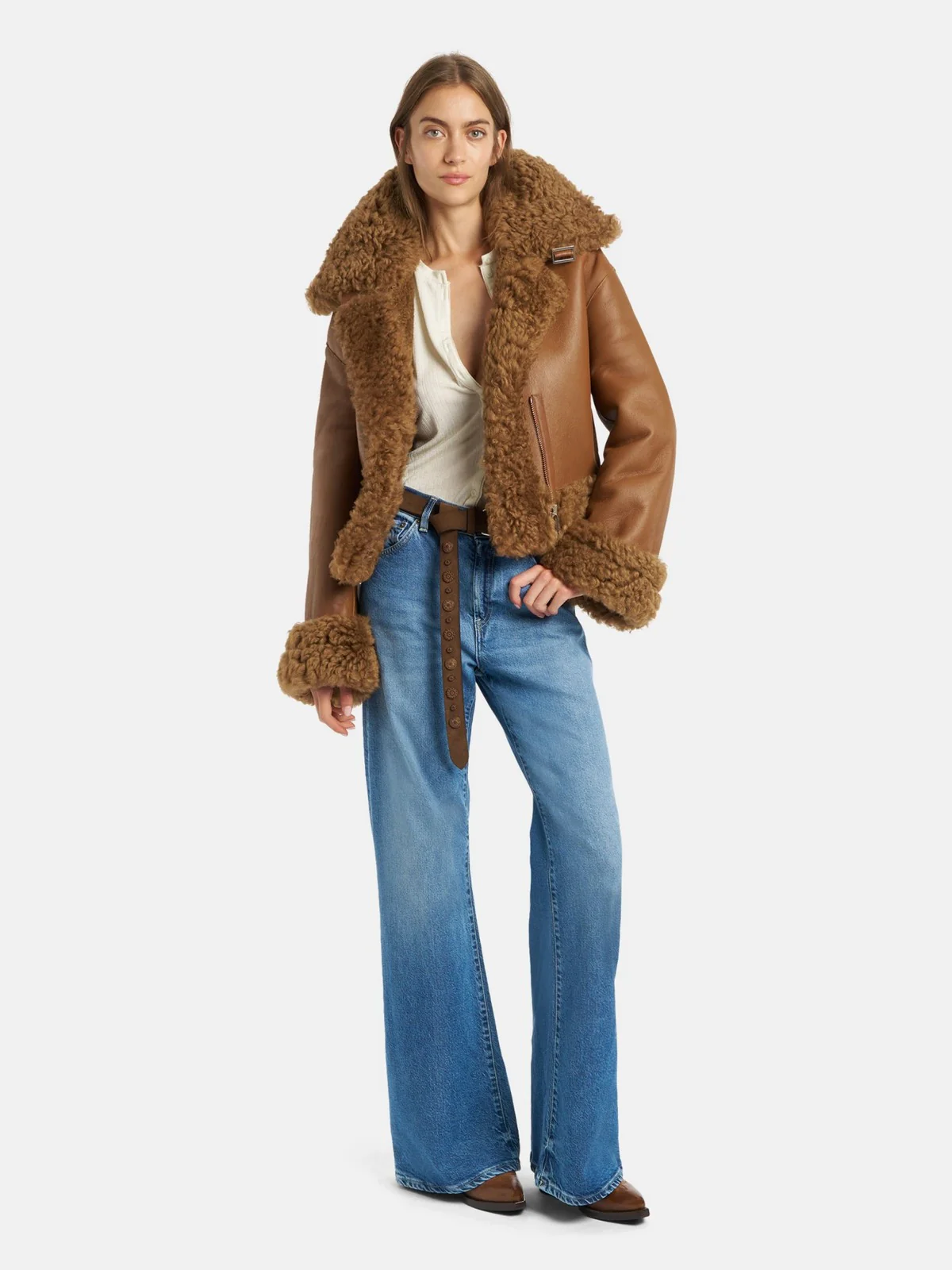 DONDUP Giubbino Donna  DJ709 PL0389D XXX 430 CARAMELLO - Image 7