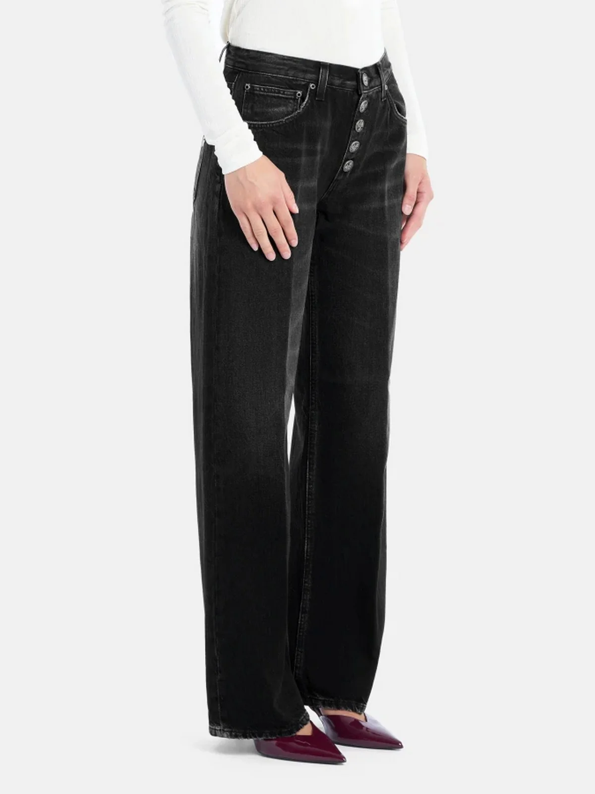 DONDUP Jeans Donna JACKLYN BOT GIOIELLO DP427B DFE305D LM9 999 Nero - Image 4