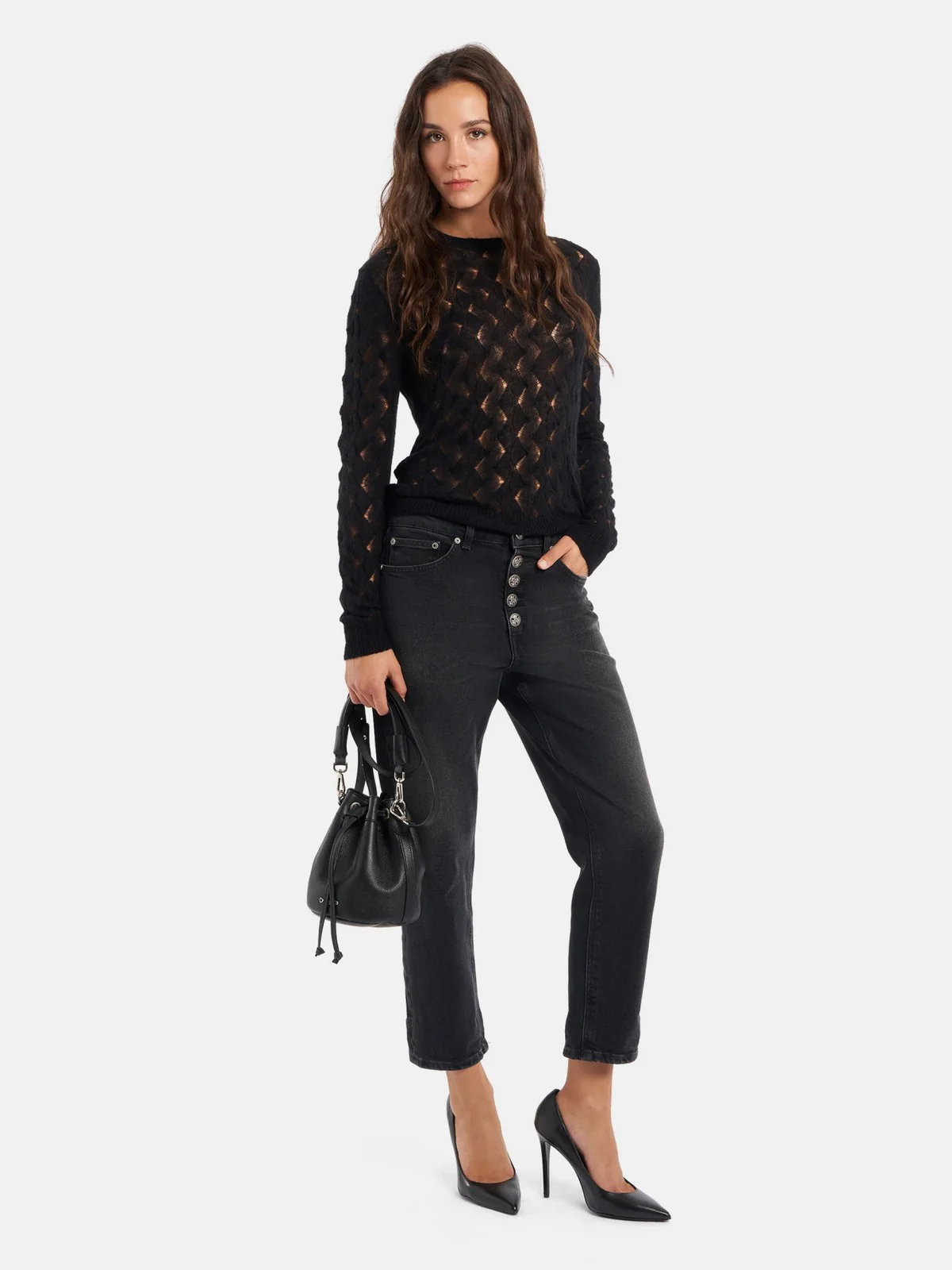 DONDUP Jeans Donna KOONS BOT GIOIELLO DP268B DS0369D LM3 999 Nero - Image 2