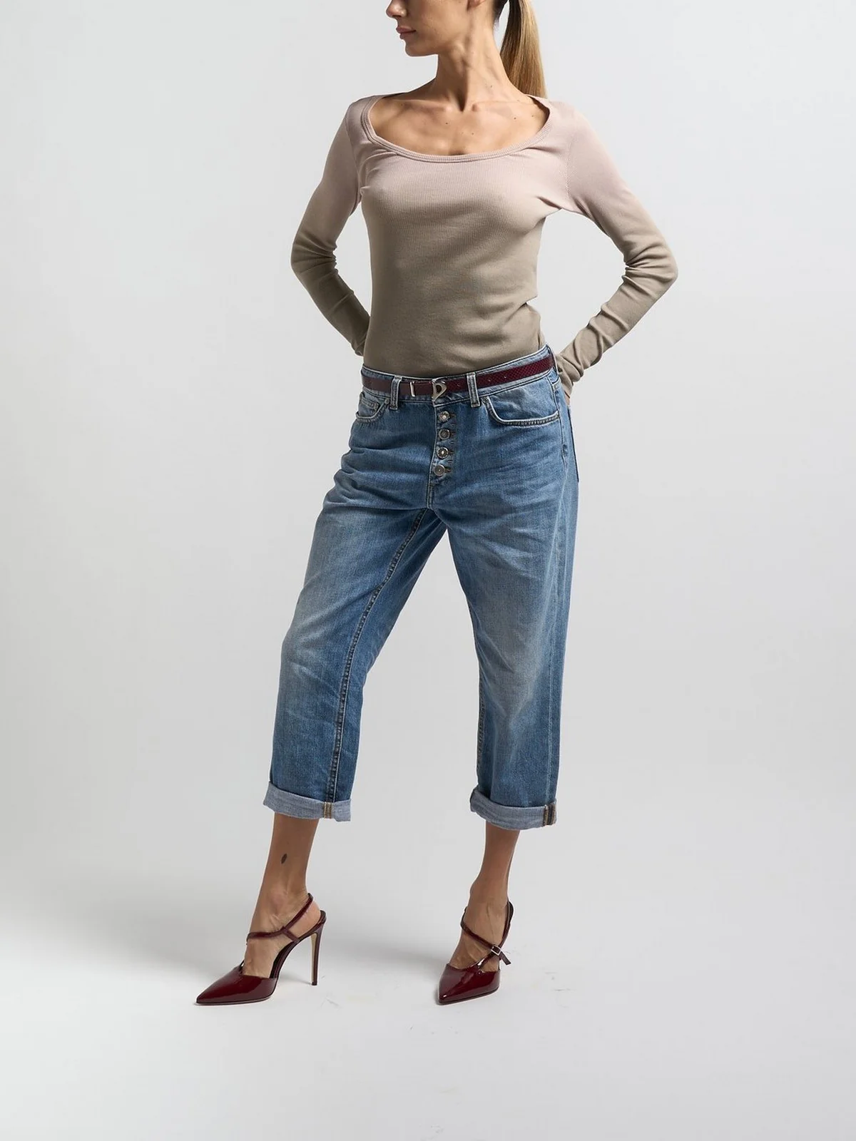 DONDUP Jeans Donna Koons gioiello DP268B DF0263D IN8 800 Blu - Image 3