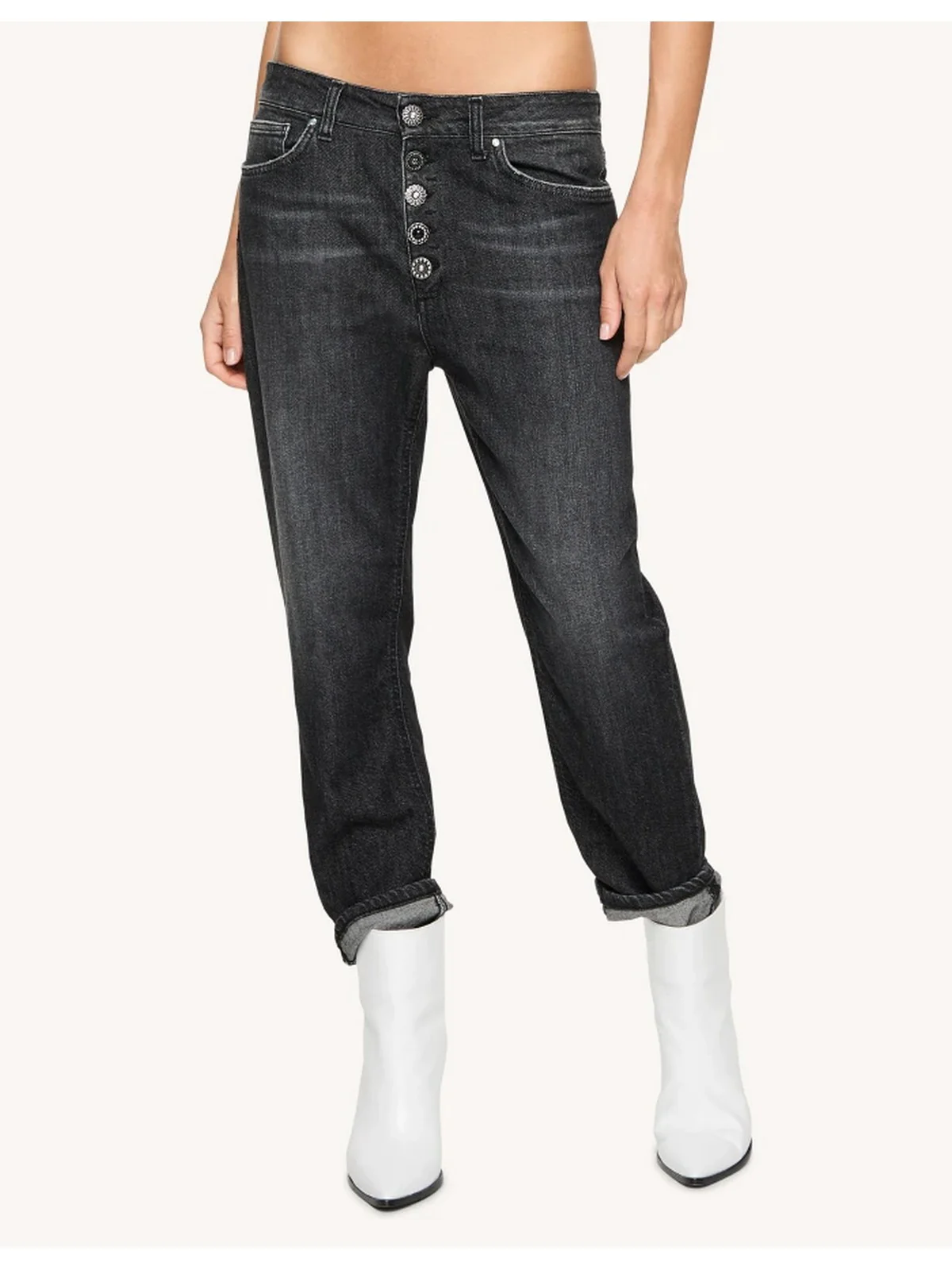 DONDUP Jeans Donna Koons gioiello DP268B DF0276D HA7 999 Nero - Image 5