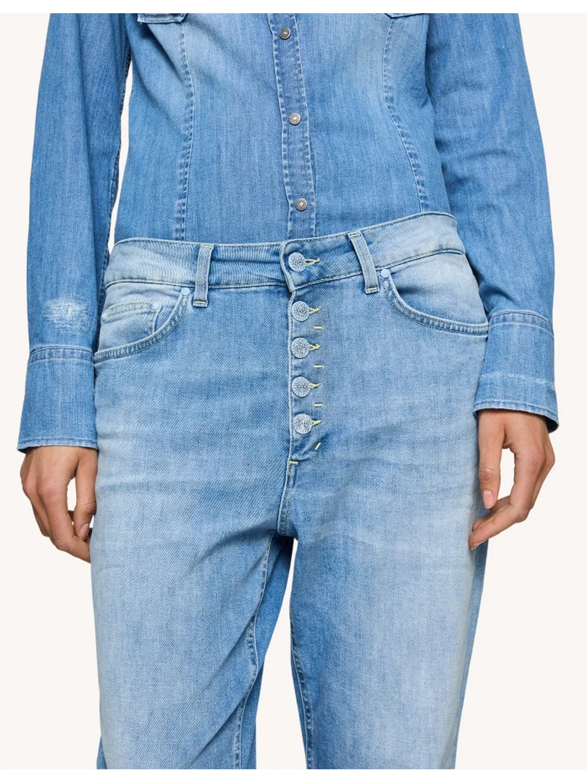 DONDUP Jeans Donna Koons gioiello DP268B DS0145D GU7 800 Blu - Image 4
