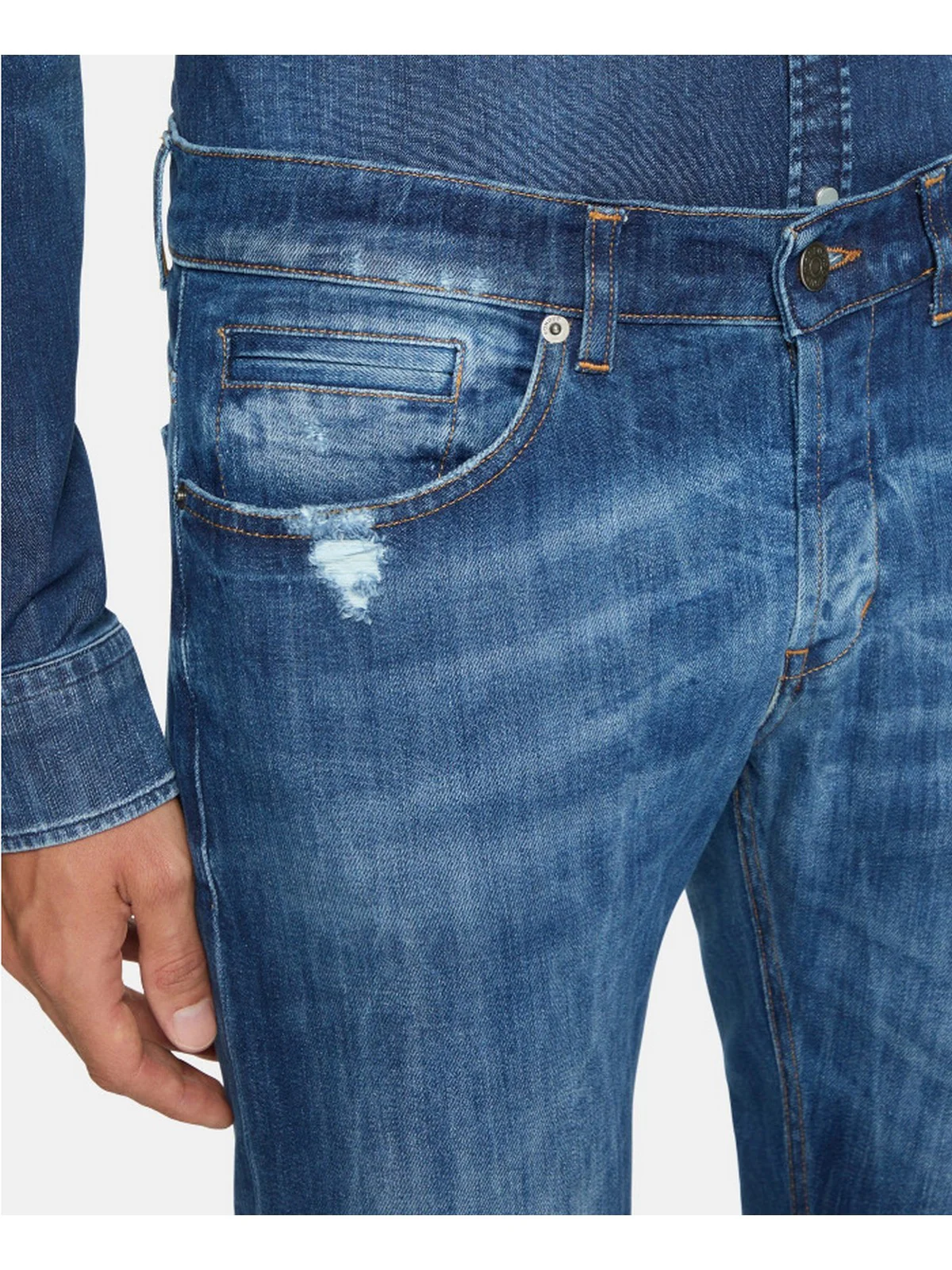 DONDUP Jeans Uomo George UP232 DS0107U GF9 800 Blu - Image 3