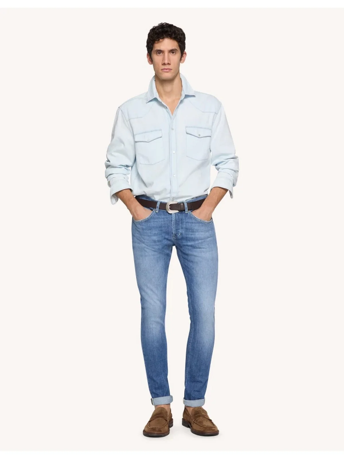 DONDUP Jeans Uomo George UP232 DSE297U GW1 800 Blu - Image 5