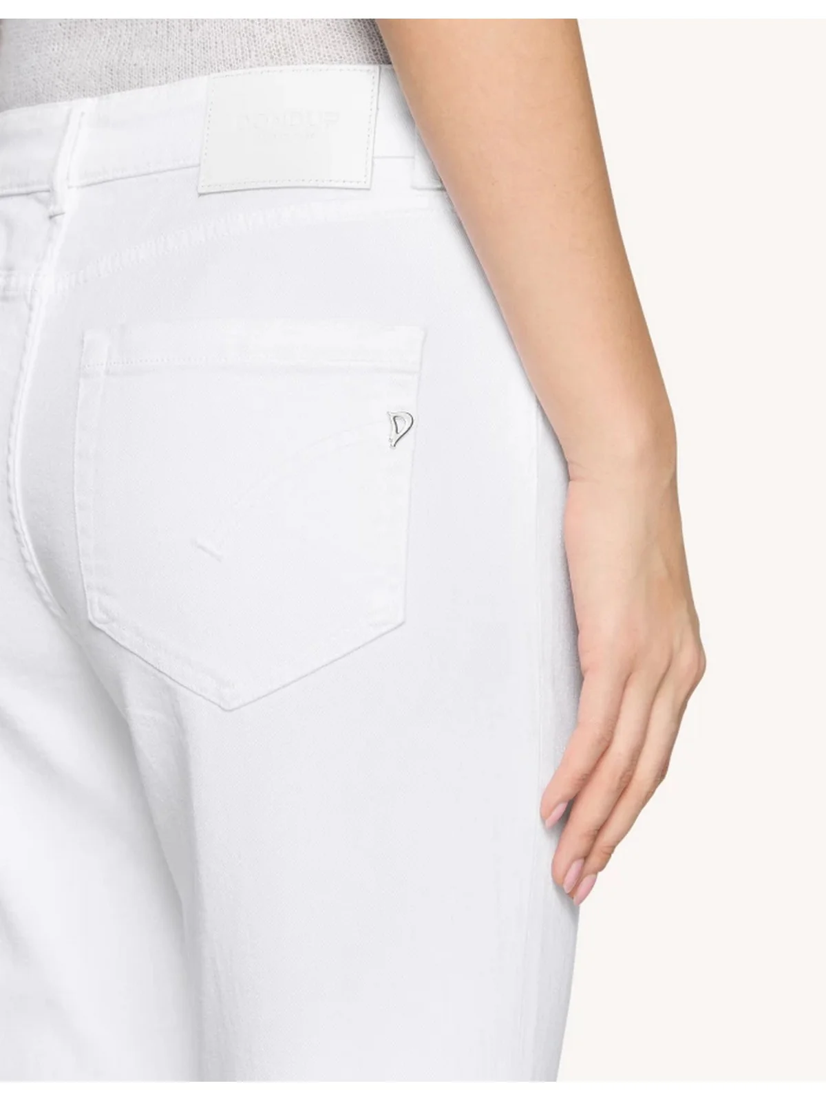 DONDUP Pantalone Donna Koons gioiello DP268B BS0030D PTD 000 Bianco - Image 3