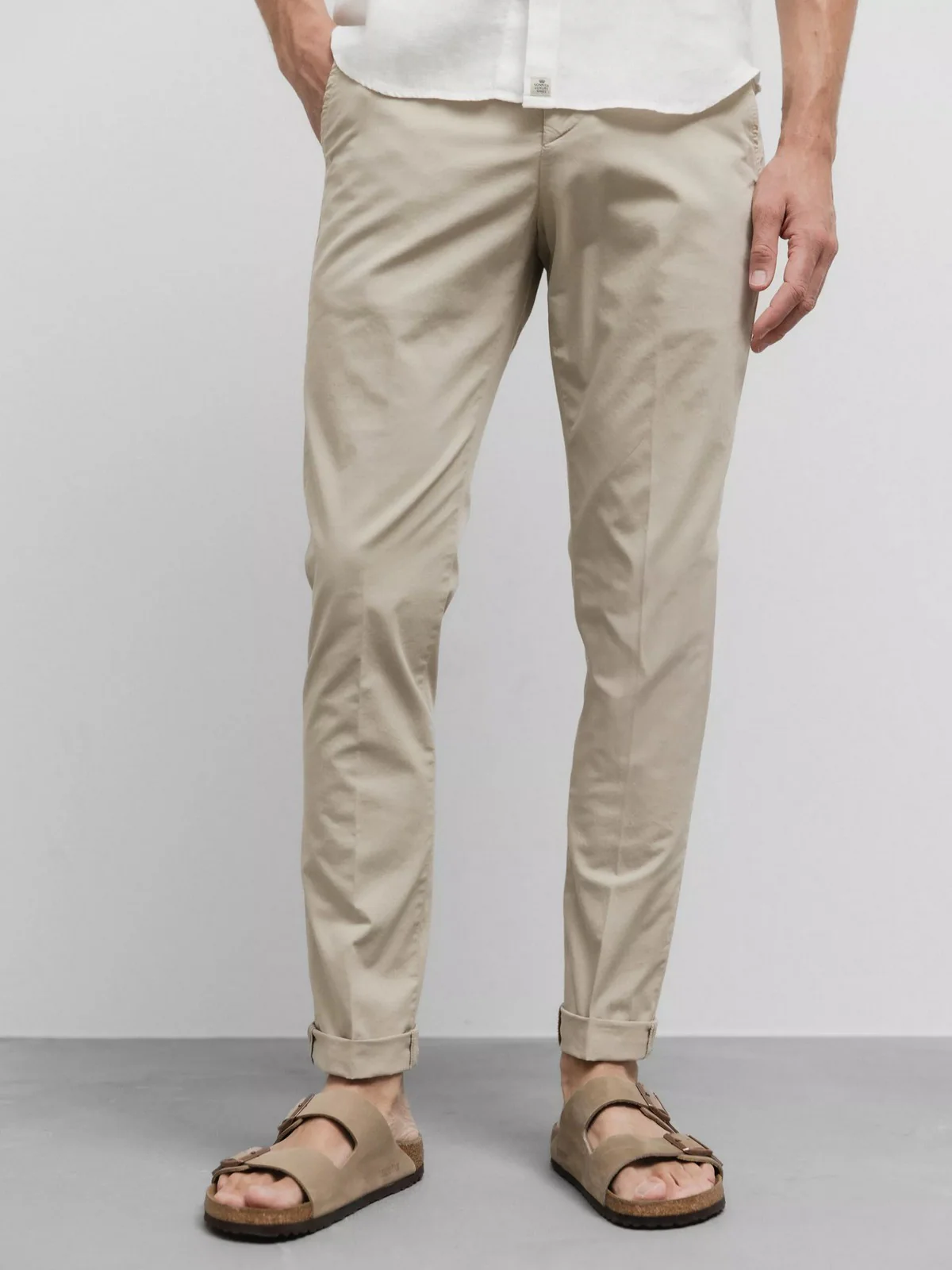 DONDUP Pantalone Uomo Gaubert UP235 GSE046U IZ1 010 Beige - Image 2