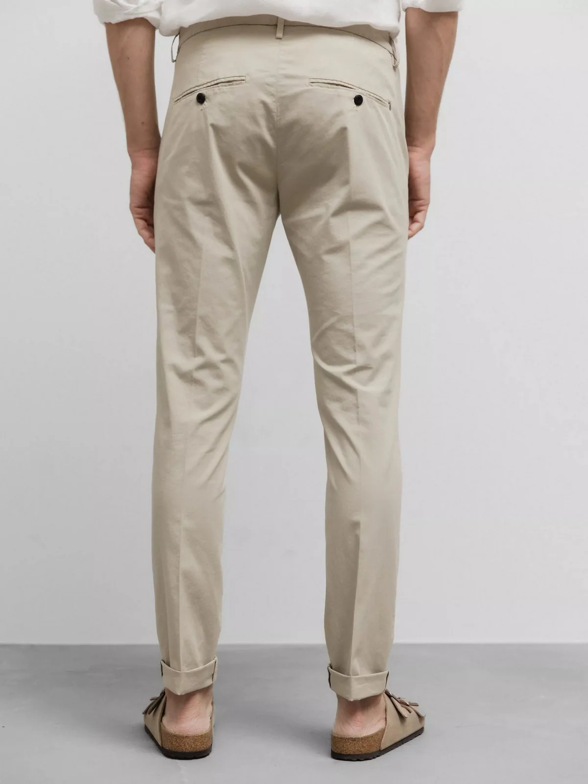 DONDUP Pantalone Uomo Gaubert UP235 GSE046U IZ1 010 Beige - Image 3