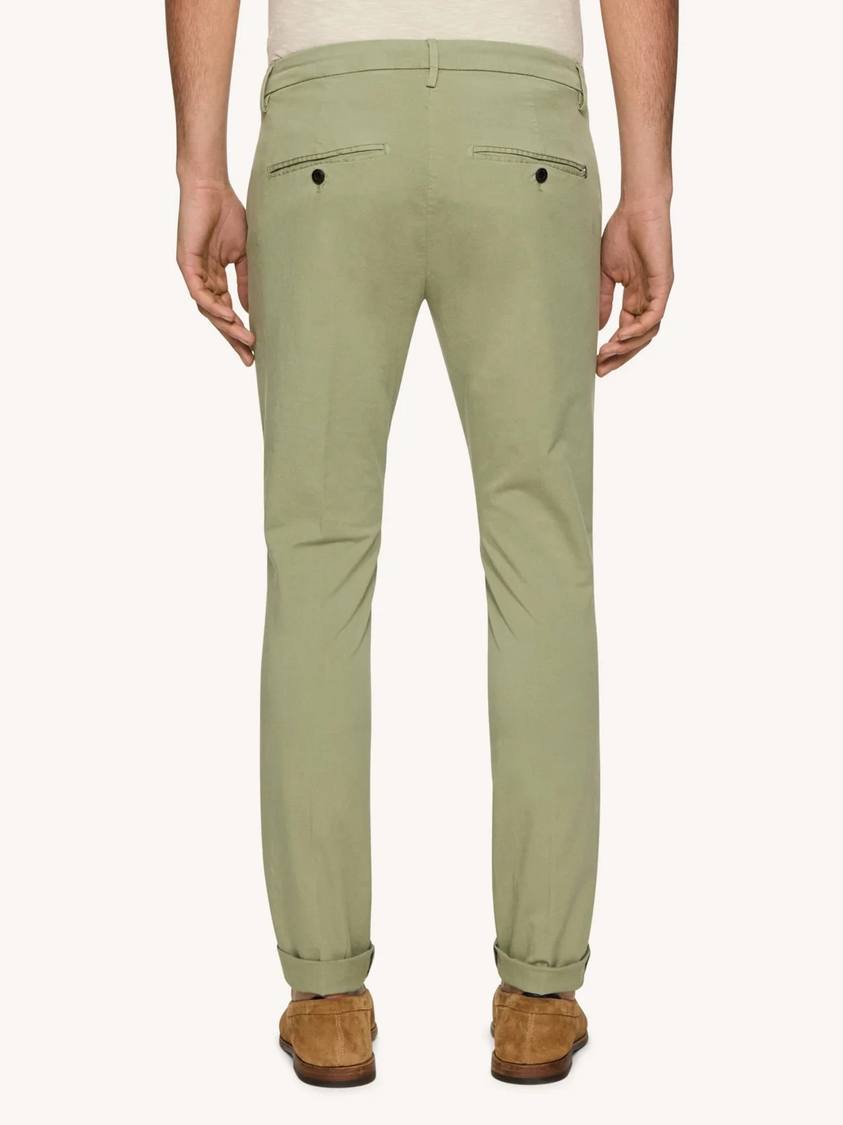 DONDUP Pantalone Uomo Gaubert UP235 GSE046U IZ1 606 Verde - Image 3