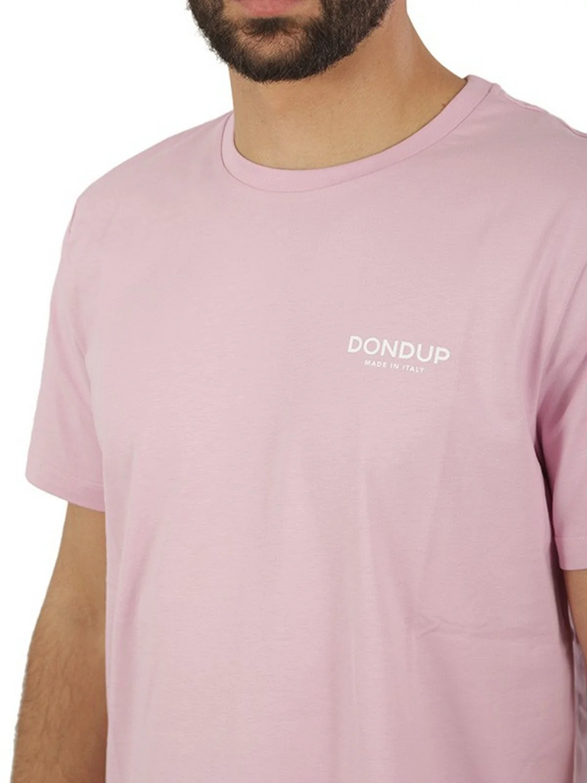 DONDUP T-Shirt e Polo Uomo  US198 JF0309U HN5 583 Rosa - Image 3