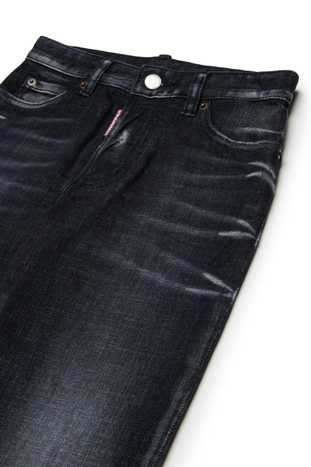 DSQUARED2 KIDS Jeans Unisex bambino  DQ2241 D0ABS DQ02 DENIM BLACK - Image 3