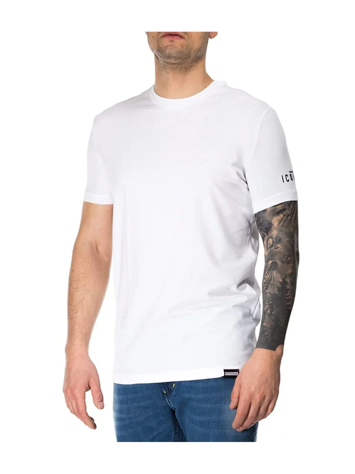 DSQUARED2 T-Shirt e Polo Uomo  D9M20447 100 Bianco - Image 2