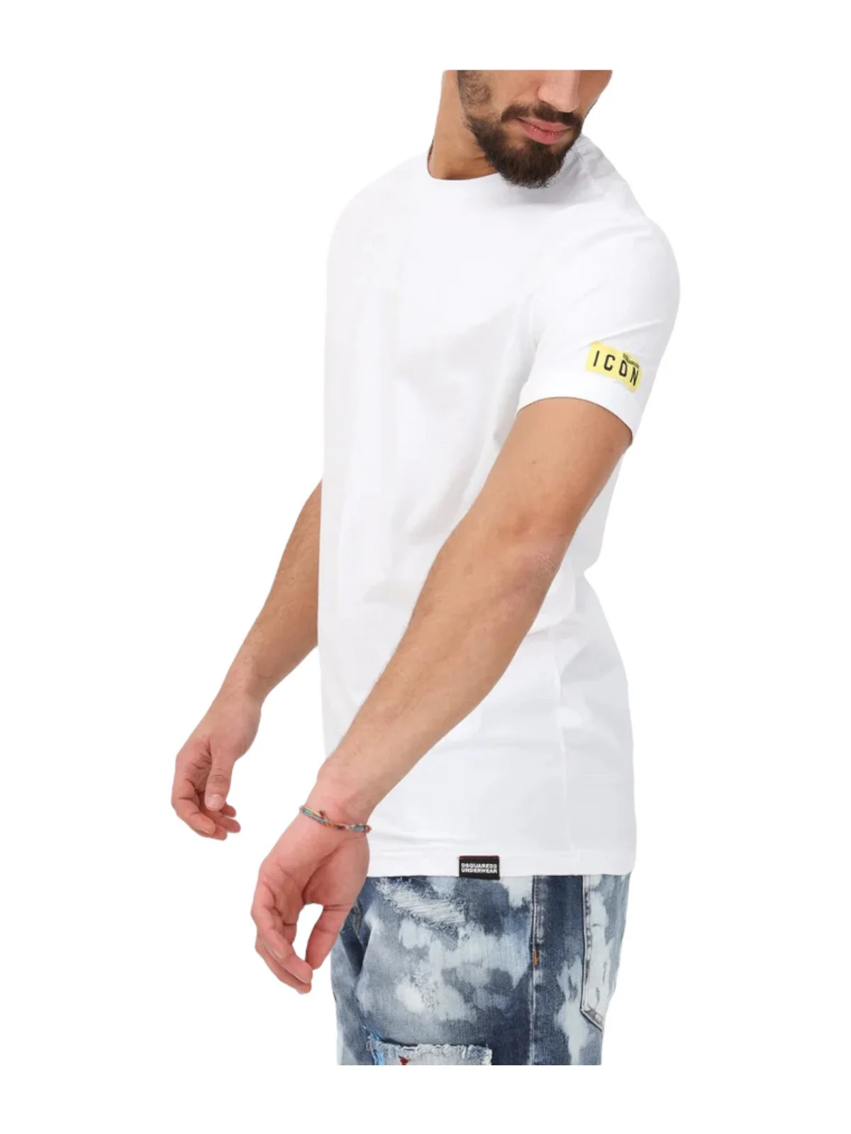 DSQUARED2 T-Shirt e Polo Uomo  D9M20448 121 Bianco - Image 2