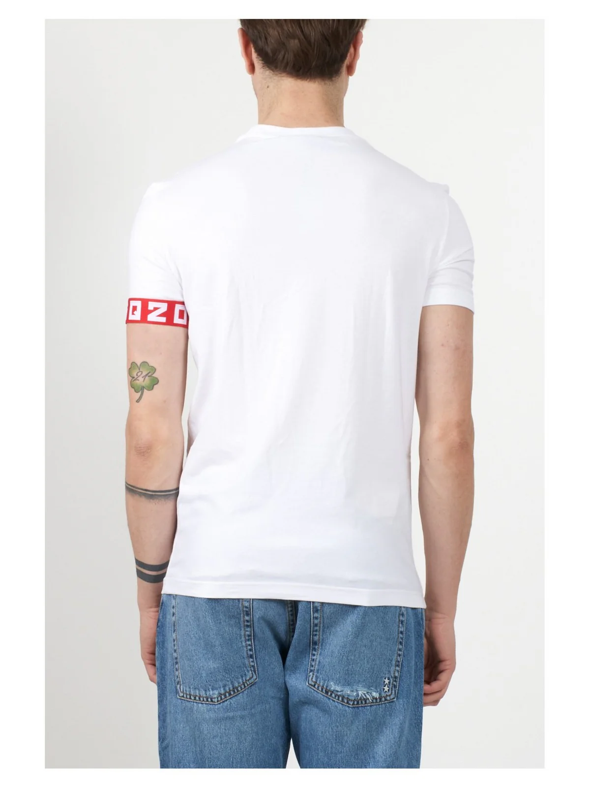 DSQUARED2 T-Shirt e Polo Uomo  D9M3S513 104 Bianco - Image 5