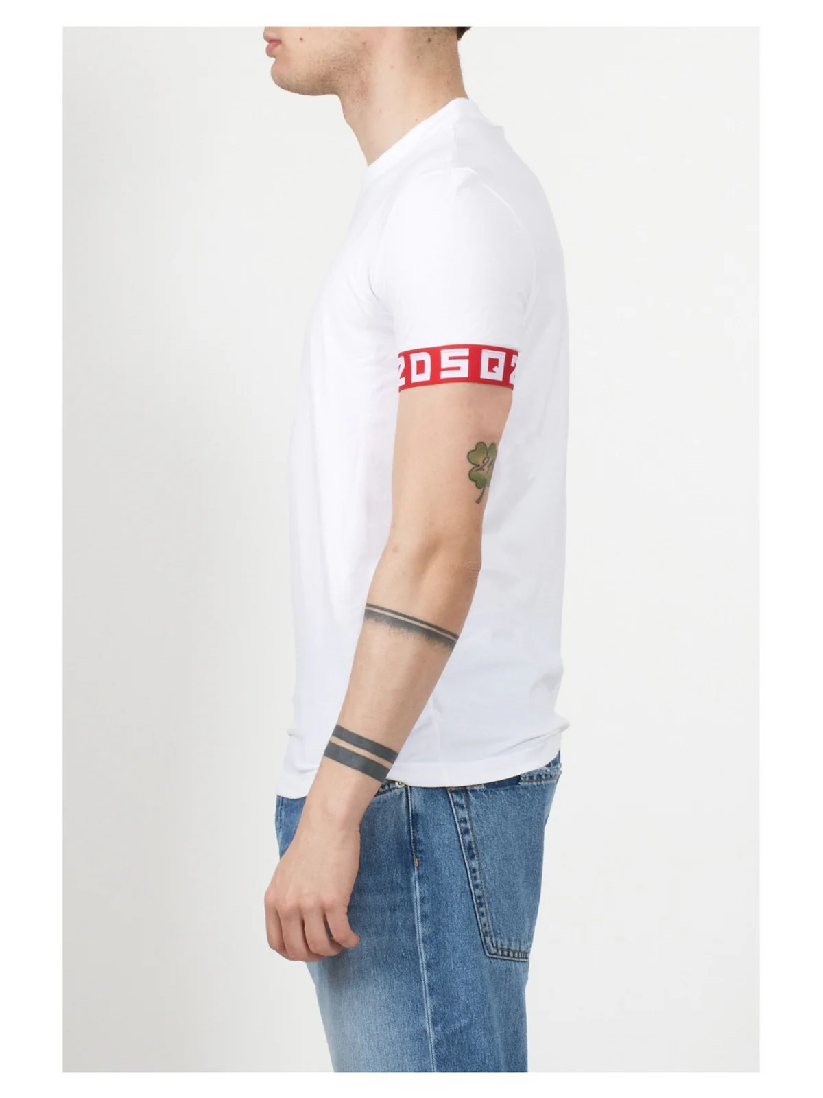DSQUARED2 T-Shirt e Polo Uomo  D9M3S513 104 Bianco - Image 6